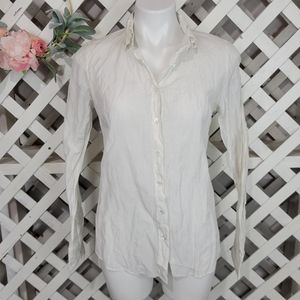 NWT Crinkle Cotton Perfect Shirt Size 6